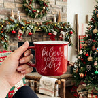 Believe & Joy Christmas Mug PRE-ORDER — Select Your Color