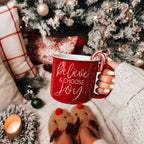 Believe & Joy Christmas Mug PRE-ORDER — Select Your Color