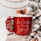 Believe & Joy Christmas Mug PRE-ORDER — Select Your Color