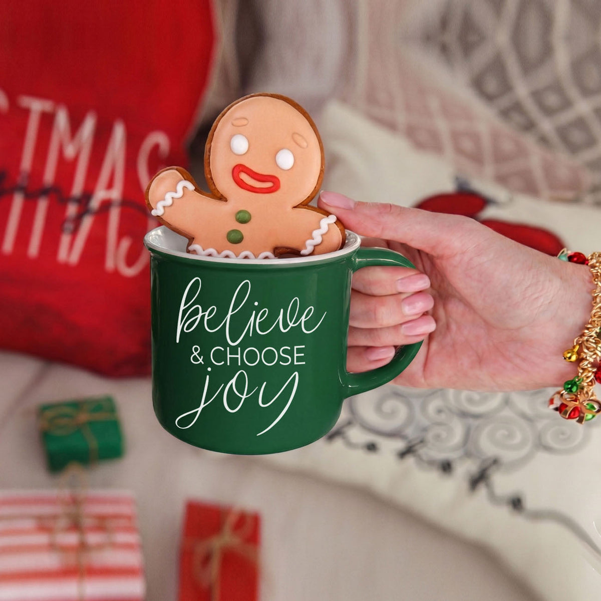 Believe & Joy Christmas Mug PRE-ORDER — Select Your Color