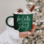 Believe & Joy Christmas Mug PRE-ORDER — Select Your Color
