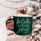 Believe & Joy Christmas Mug PRE-ORDER — Select Your Color