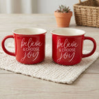 Believe & Joy Christmas Mug PRE-ORDER — Select Your Color