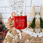 Believe & Joy Christmas Mug PRE-ORDER — Select Your Color