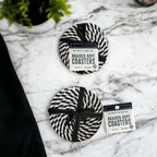 Black & White Braided Rope Coasters (Set of 4)