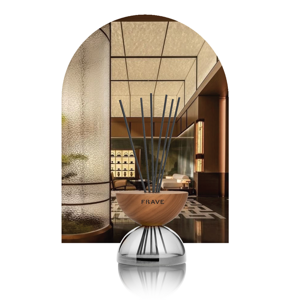Breath Wood Transparent Glass Reed Diffuser with Aroma Oil