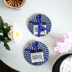 Blue & White Braided Rope Coasters (Set of 4)