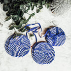 Blue & White Braided Rope Coasters (Set of 4)