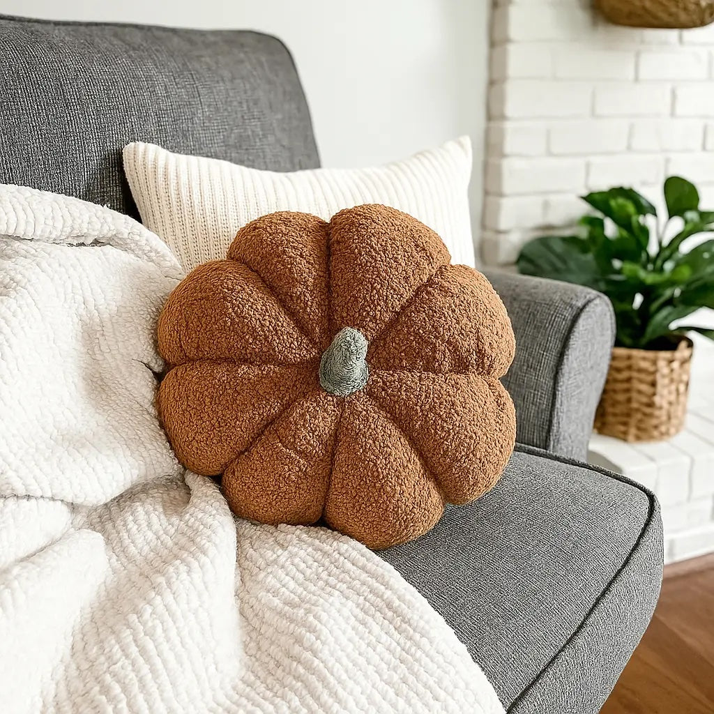 Handmade Plush Cotton Filled Blair Pumpkin — Select Your Color and Size