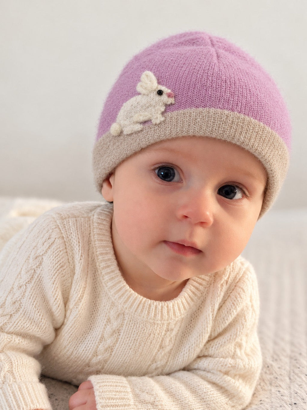 Bunny Cashmere Hat - Baby — Select Your Color