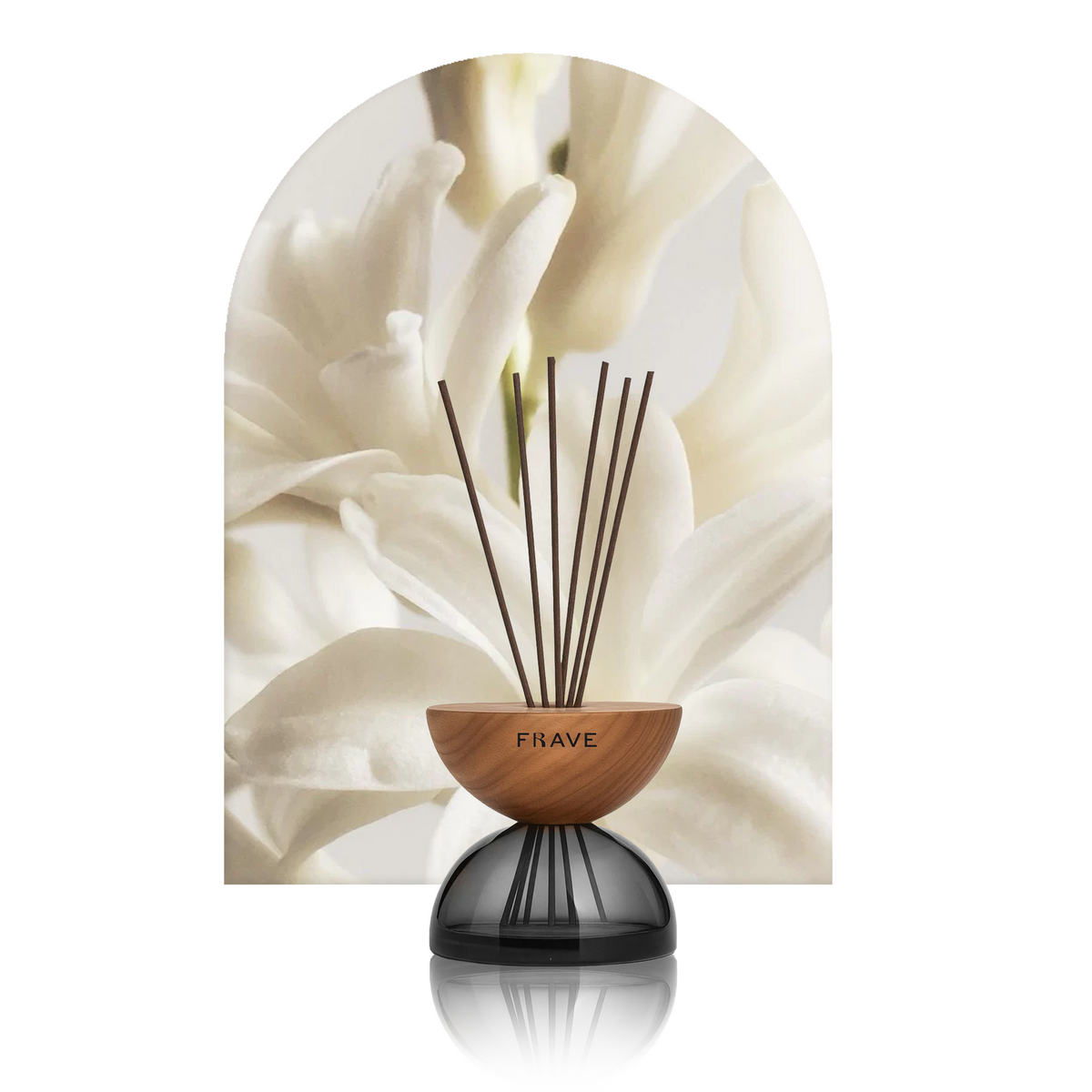 Breath Wood Smoked Glass Reed Diffuser with Aroma Oil
