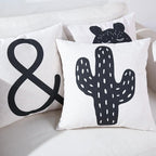 18" Square Black & White Christmas Tree Decorative Pillow Case for Throw Pillow