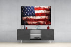 USA Flag Glass Wall Art — 4 Sizes