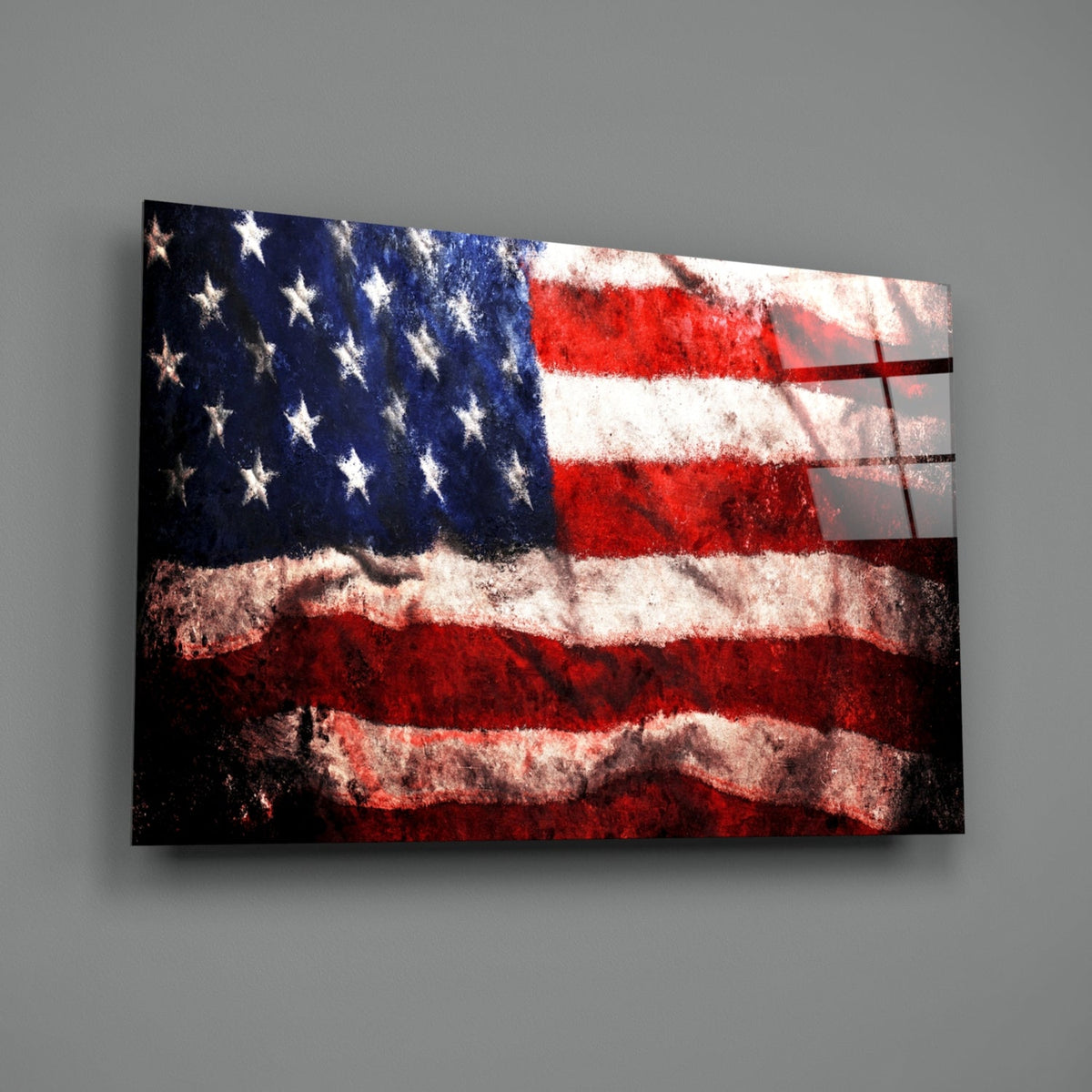 USA Flag Glass Wall Art — 4 Sizes