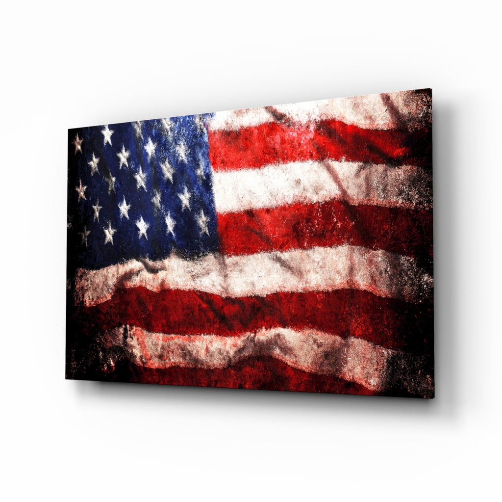 USA Flag Glass Wall Art — 4 Sizes