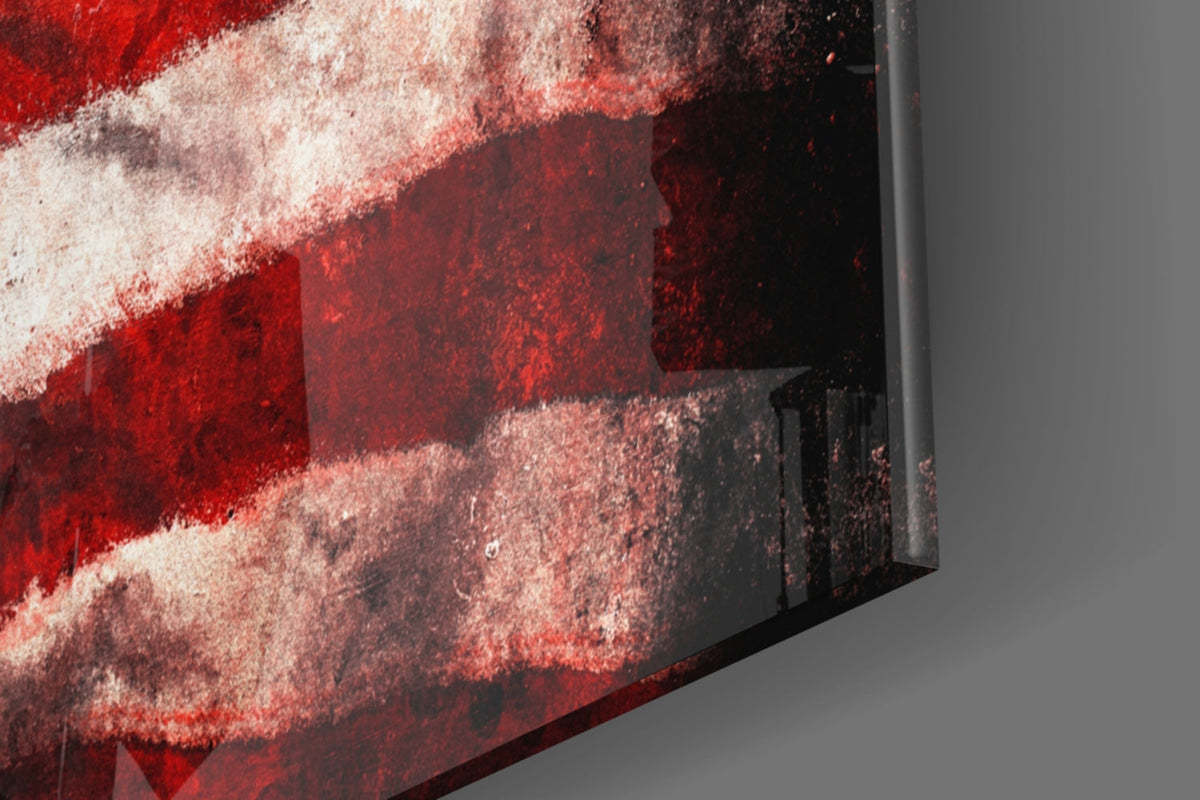USA Flag Glass Wall Art — 4 Sizes
