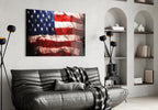 USA Flag Glass Wall Art — 4 Sizes