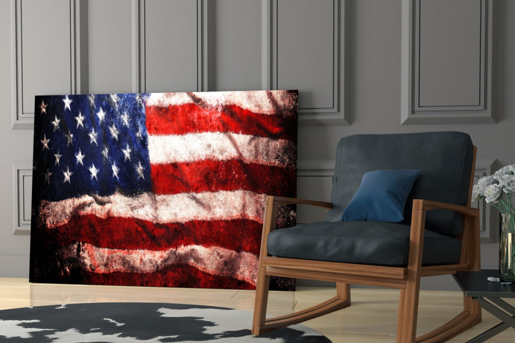 USA Flag Glass Wall Art — 4 Sizes