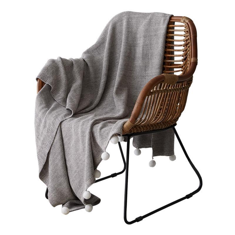 Casablanca Pom Pom Throw Blanket — Select Your Color