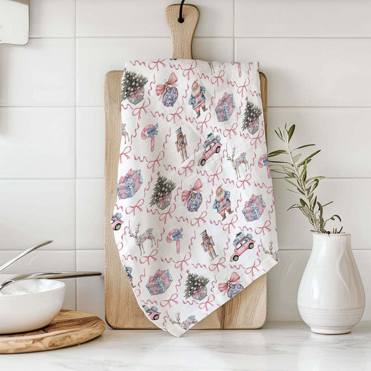 Chinoiserie Christmas Kitchen Towel