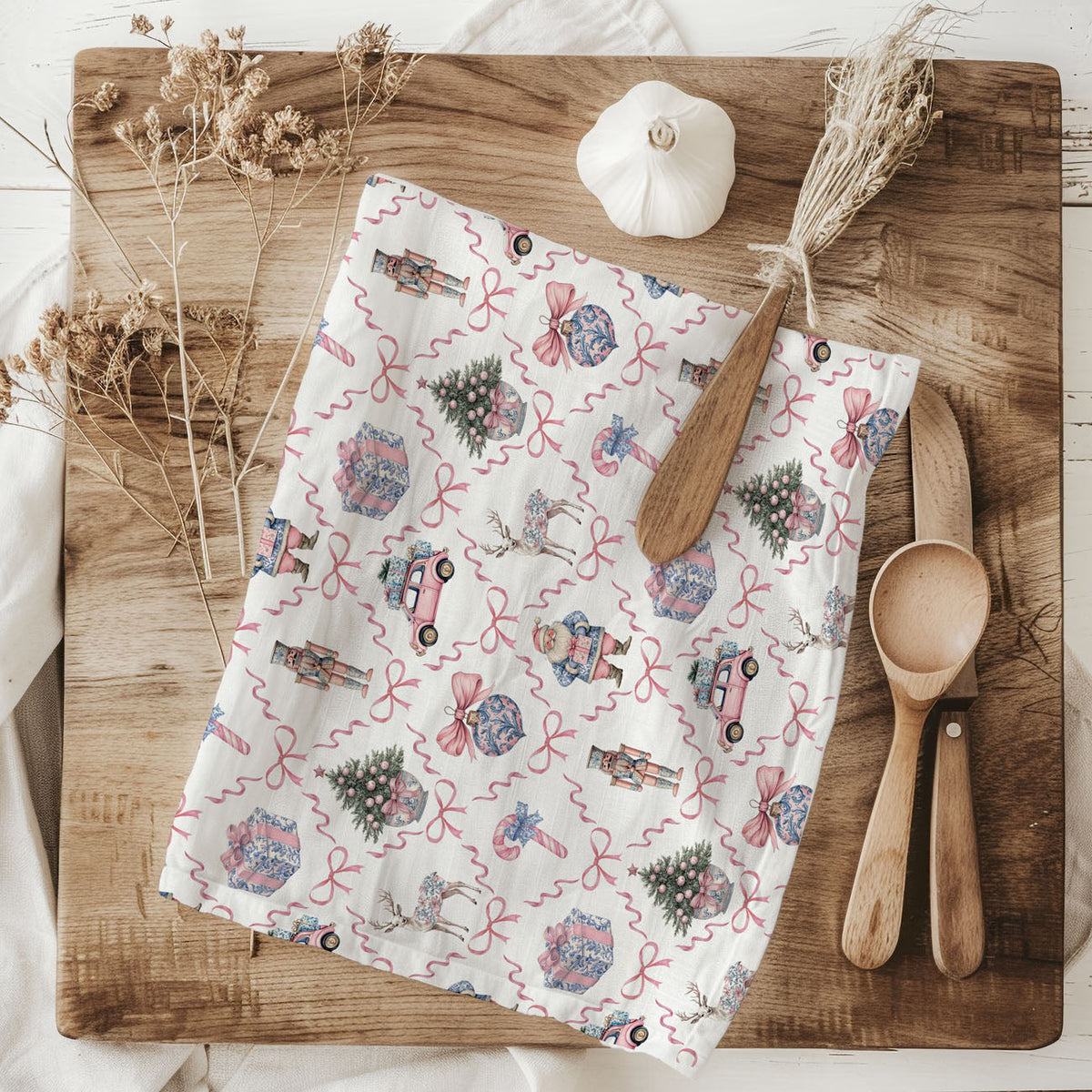 Chinoiserie Christmas Kitchen Towel