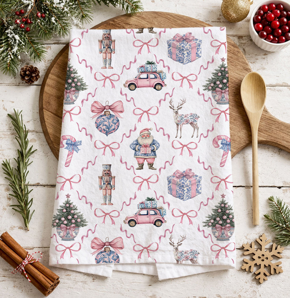 Chinoiserie Christmas Kitchen Towel