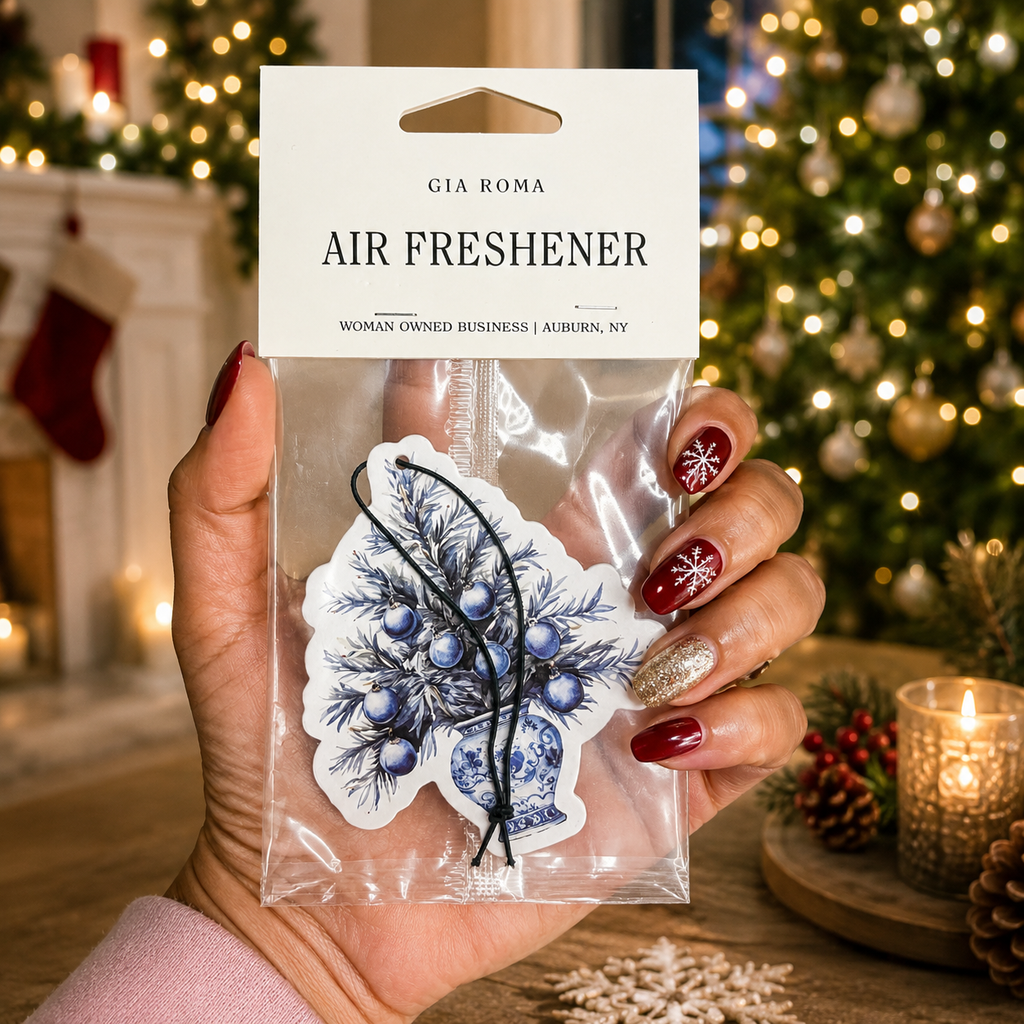 Chinoiserie Vase Freshie - Hanging Vehicle Air Freshener — Select Your Scent
