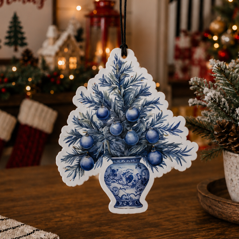 Chinoiserie Vase Freshie - Hanging Vehicle Air Freshener — Select Your Scent