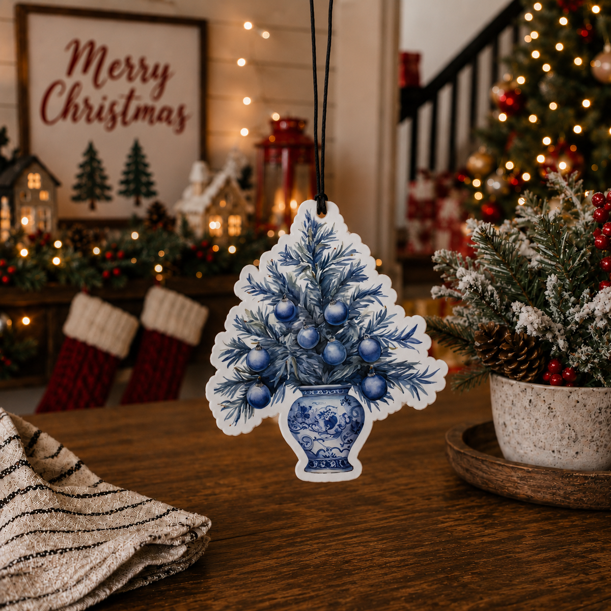 Chinoiserie Vase Freshie - Hanging Vehicle Air Freshener — Select Your Scent