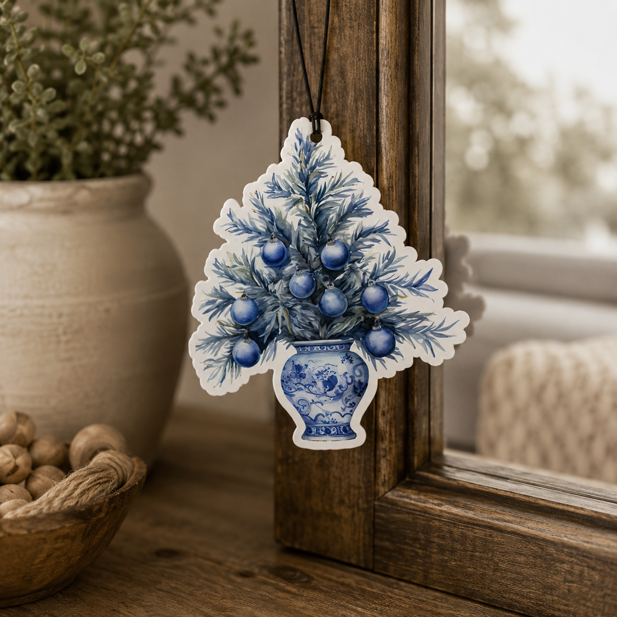 Chinoiserie Vase Freshie - Hanging Vehicle Air Freshener — Select Your Scent