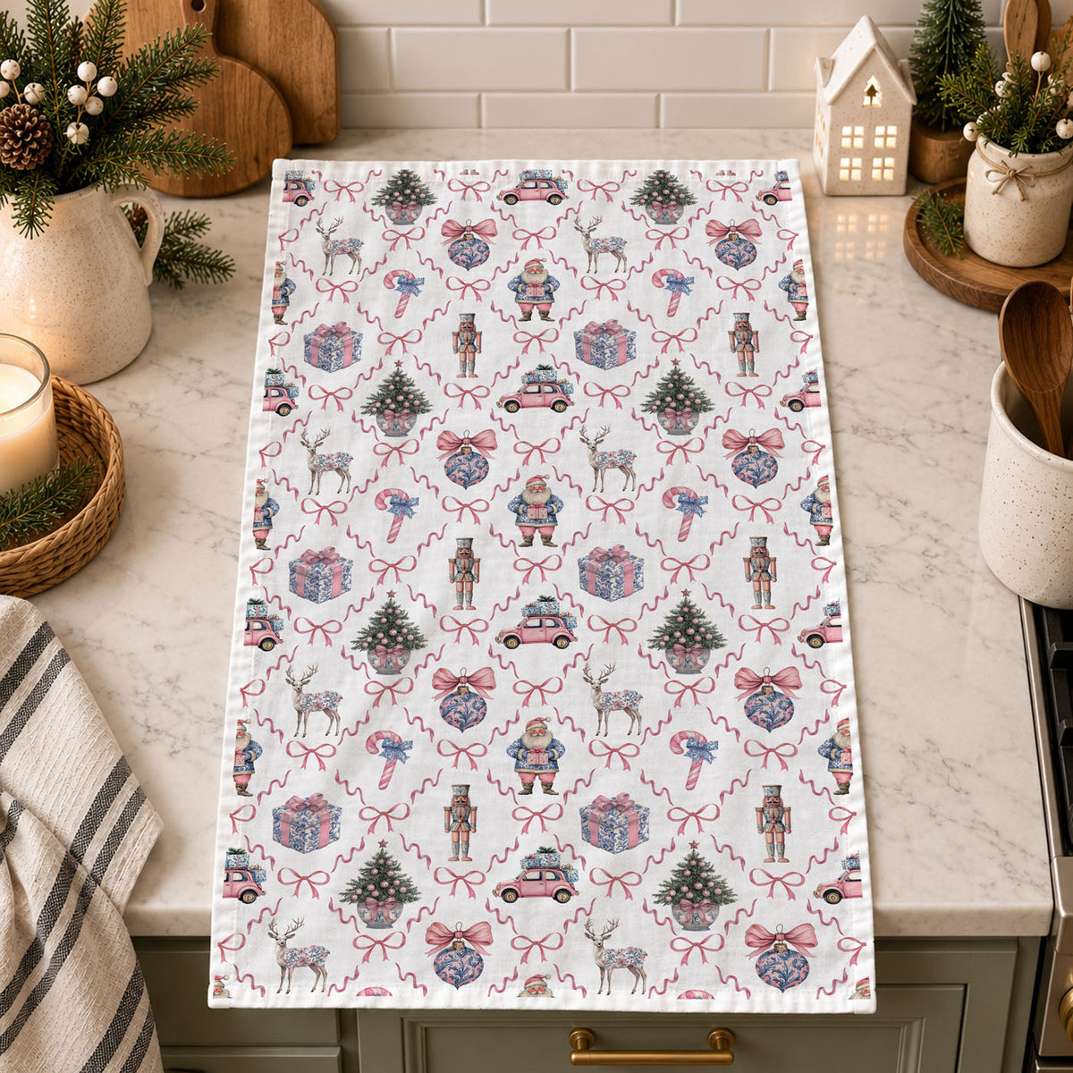 Chinoiserie Christmas Kitchen Towel