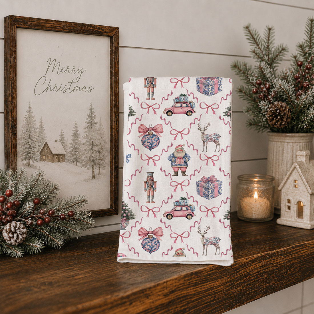 Chinoiserie Christmas Kitchen Towel