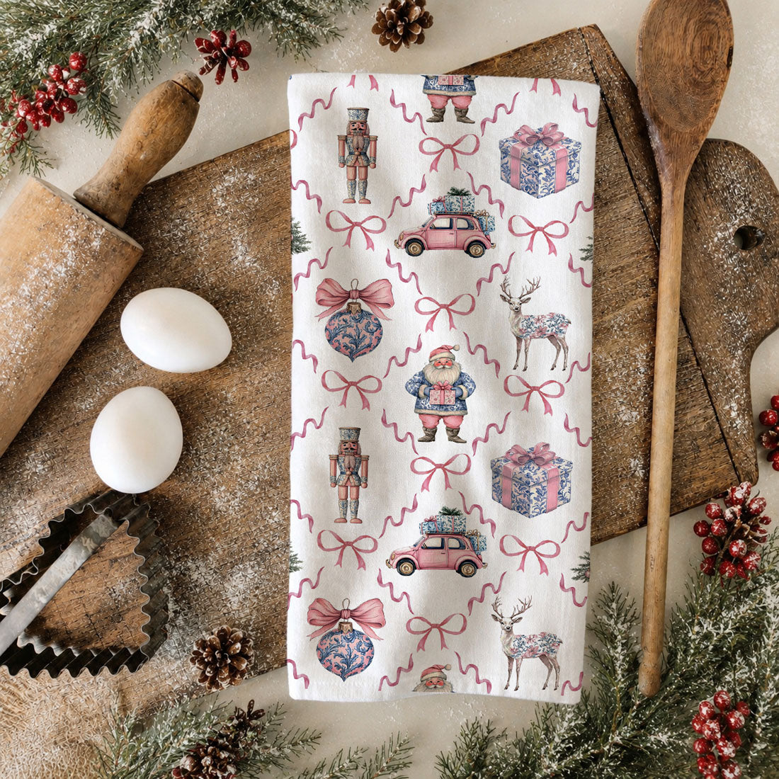 Chinoiserie Christmas Kitchen Towel
