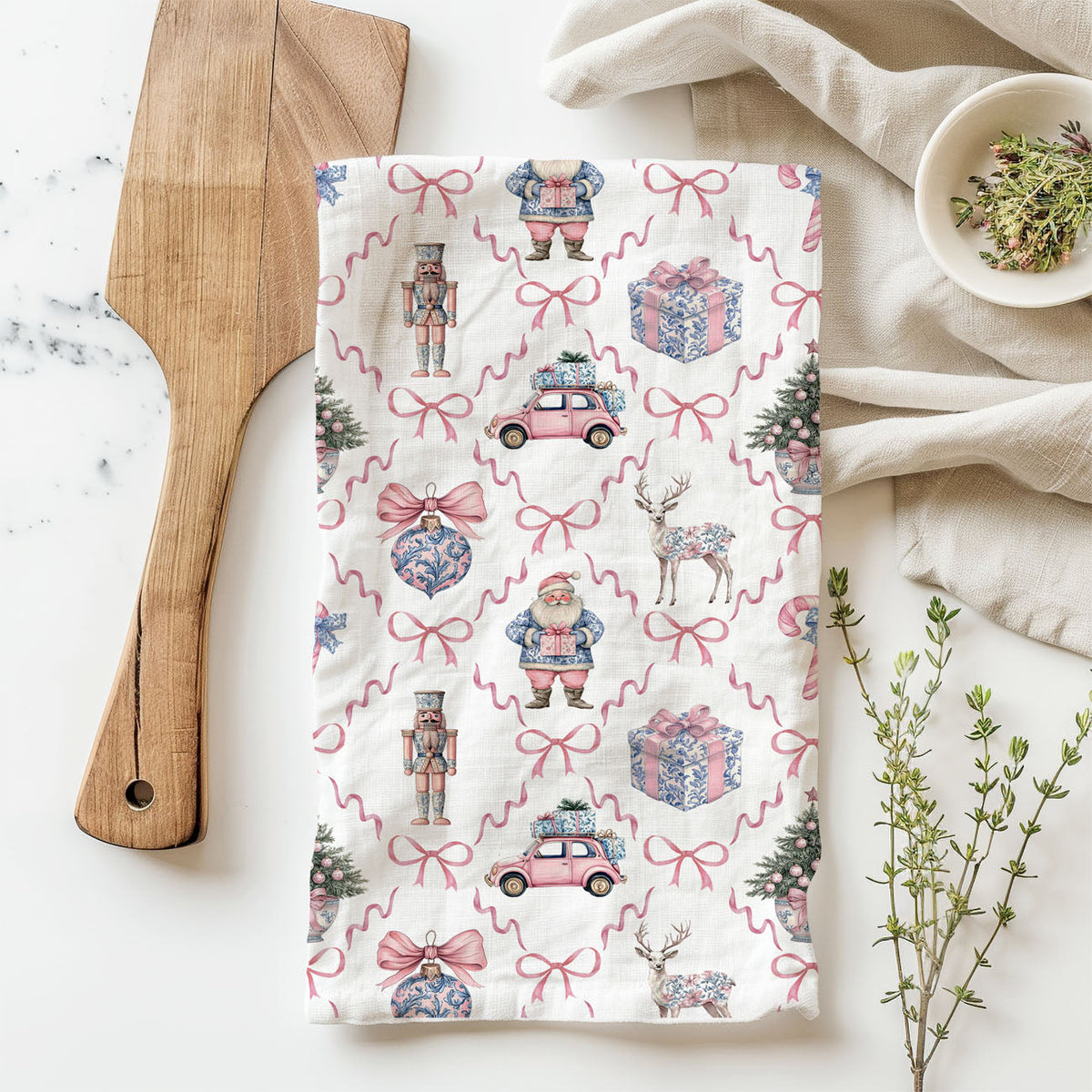 Chinoiserie Christmas Kitchen Towel