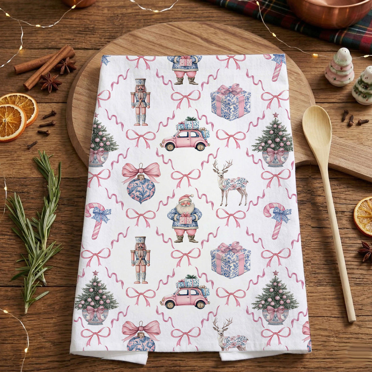 Chinoiserie Christmas Kitchen Towel