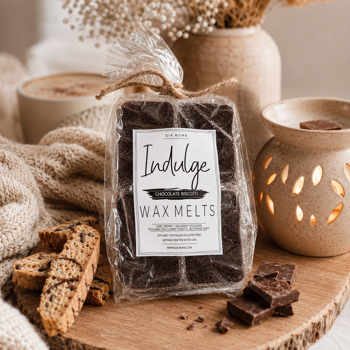 Chocolate Biscotti XL Wax Melts — Select Your Label