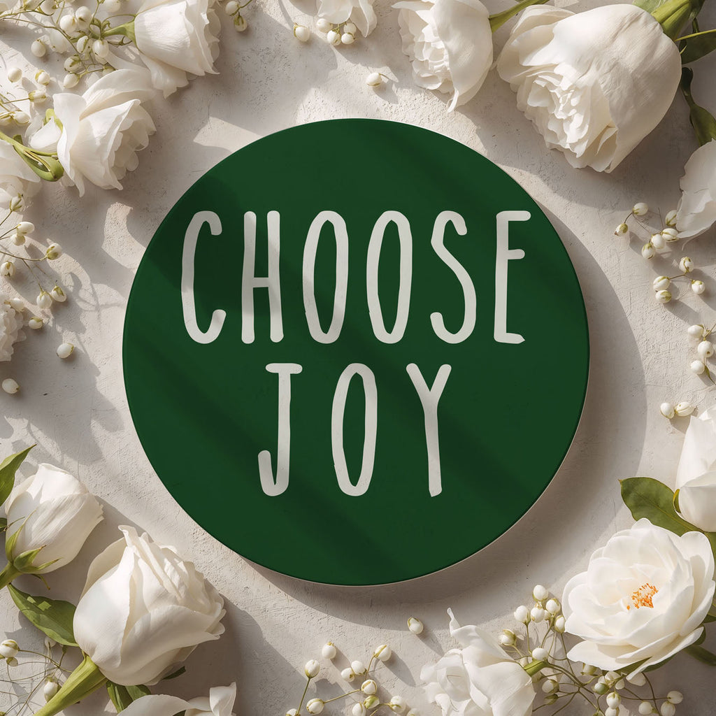 Minimalist Christmas Premium Ceramic Coasters with Cork Back — Select Your Pack & Color