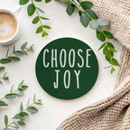 Minimalist Christmas Premium Ceramic Coasters with Cork Back — Select Your Pack & Color