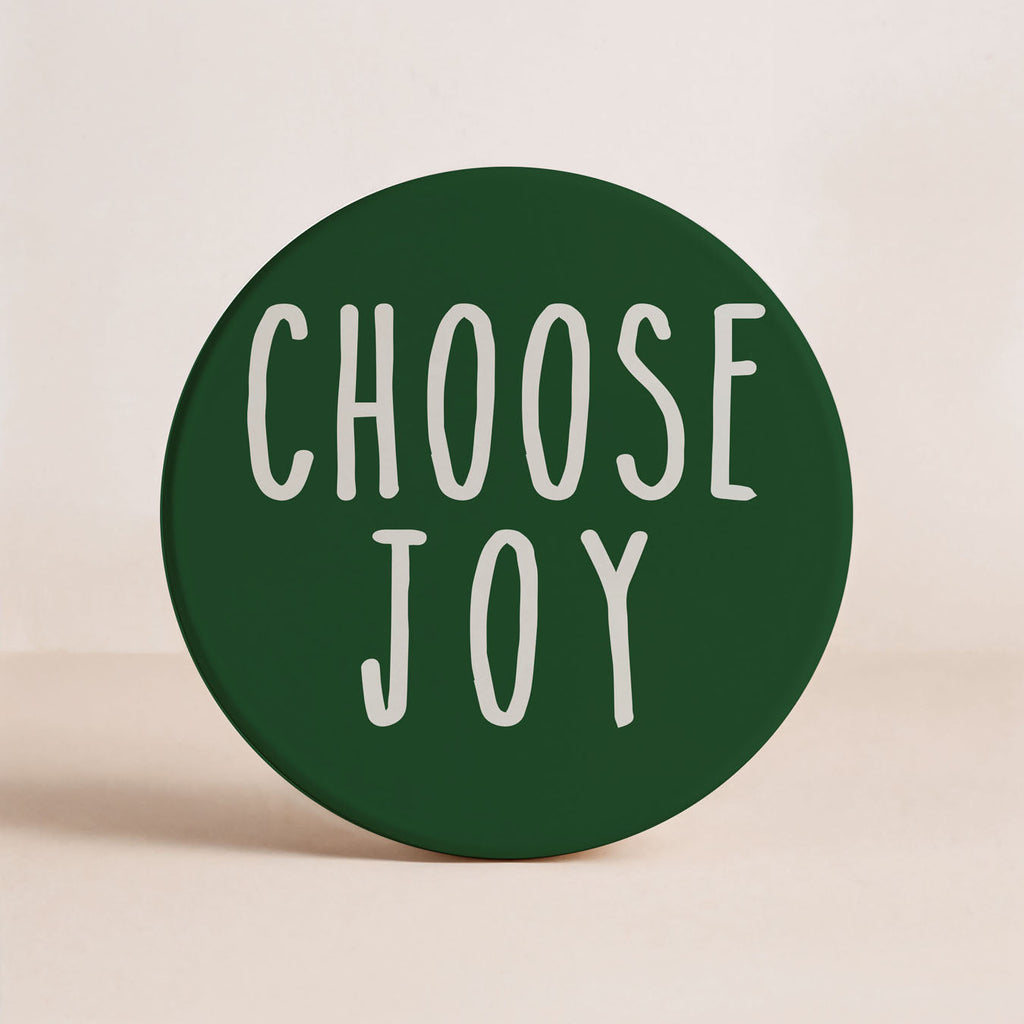 Minimalist Christmas Premium Ceramic Coasters with Cork Back — Select Your Pack & Color