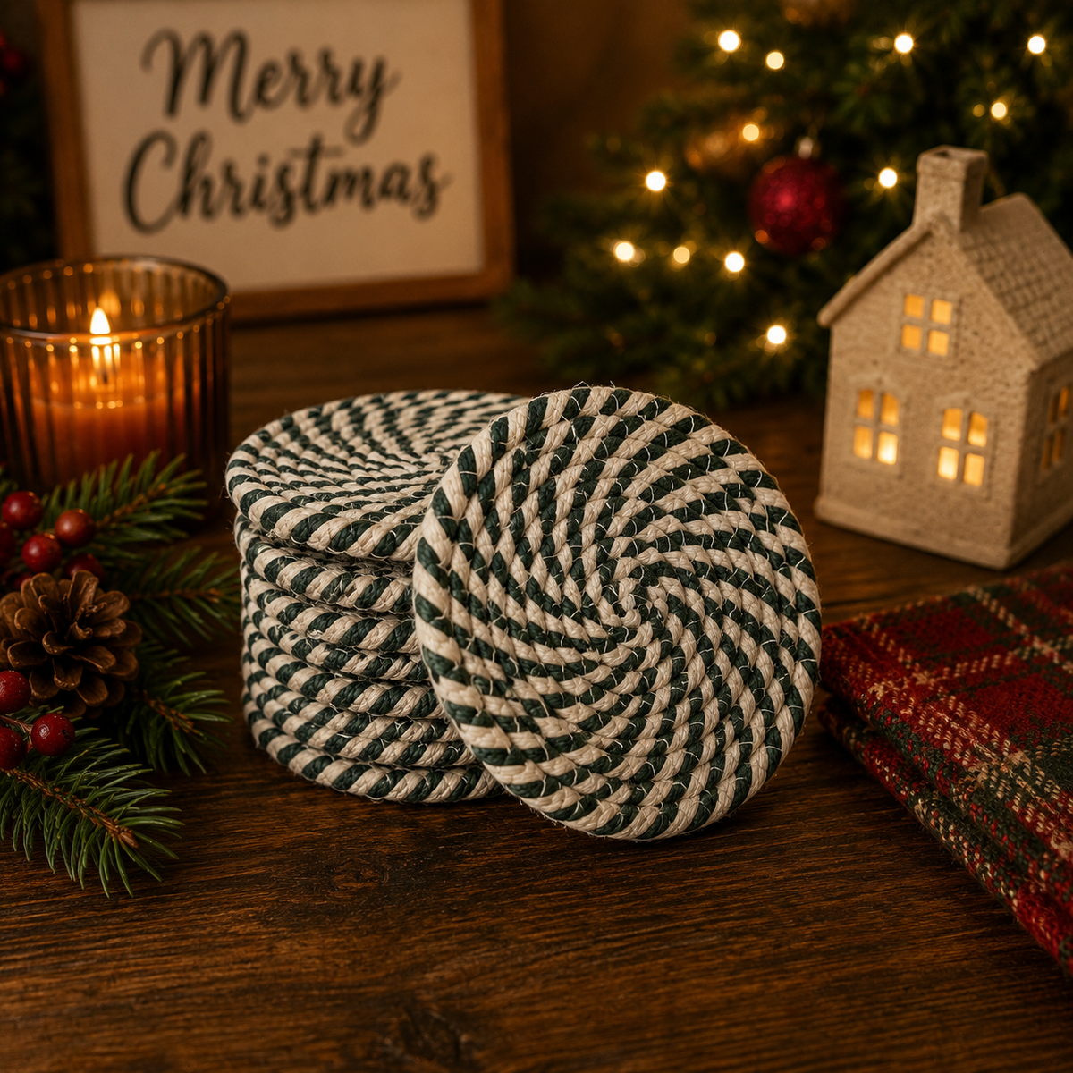 Candy Cane Coaster PRE-ORDER — Select Your Color