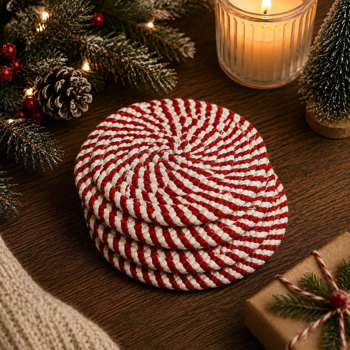 Candy Cane Coaster PRE-ORDER — Select Your Color