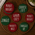 Minimalist Christmas Premium Ceramic Coasters with Cork Back — Select Your Pack & Color