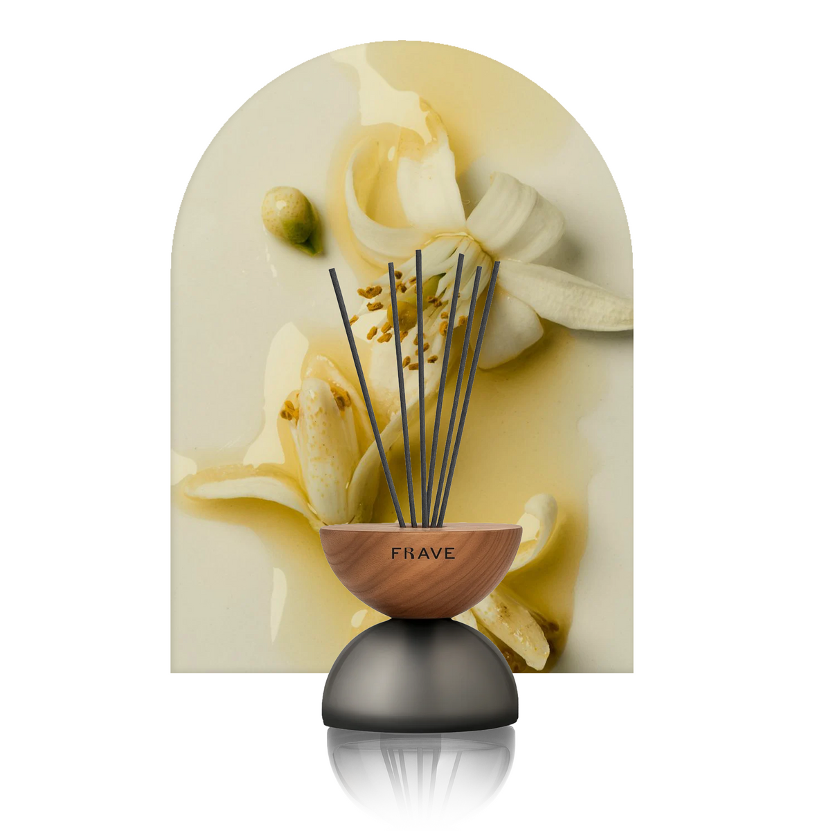 Breath Wood Frosted Glass Reed Diffuser with Aroma Oil