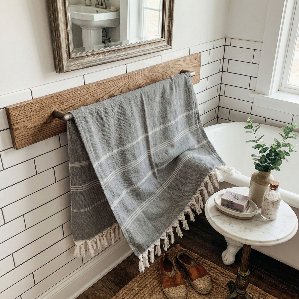 Haley Stripe XL Turkish Cotton Towel — Select Your Color