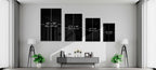 Flat Lay Mixed Nuts Bowls on Slate Glass Wall Art