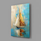 Sailing Glass Wall Art || Designer Collection