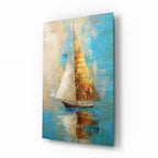 Sailing Glass Wall Art || Designer Collection