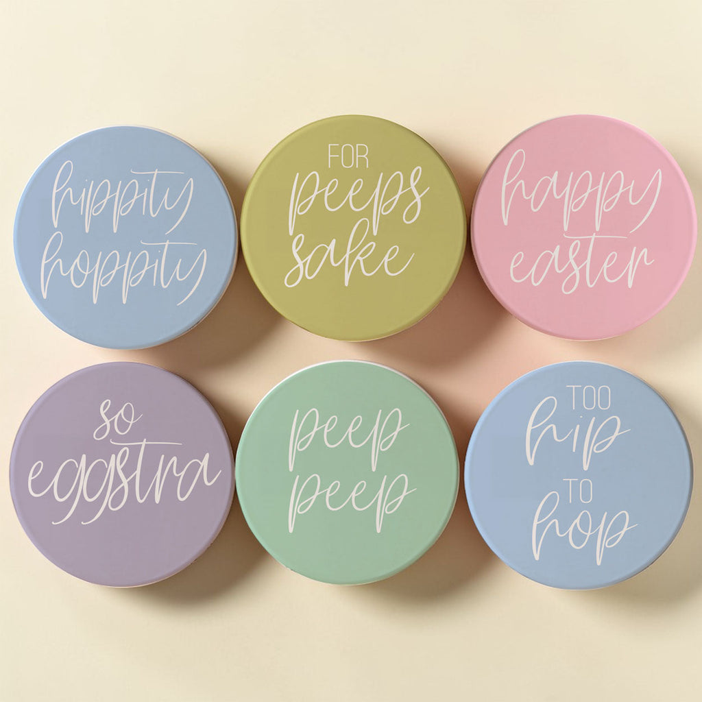Easter + Spring Ceramic Coasters — Select Your Pack & Style