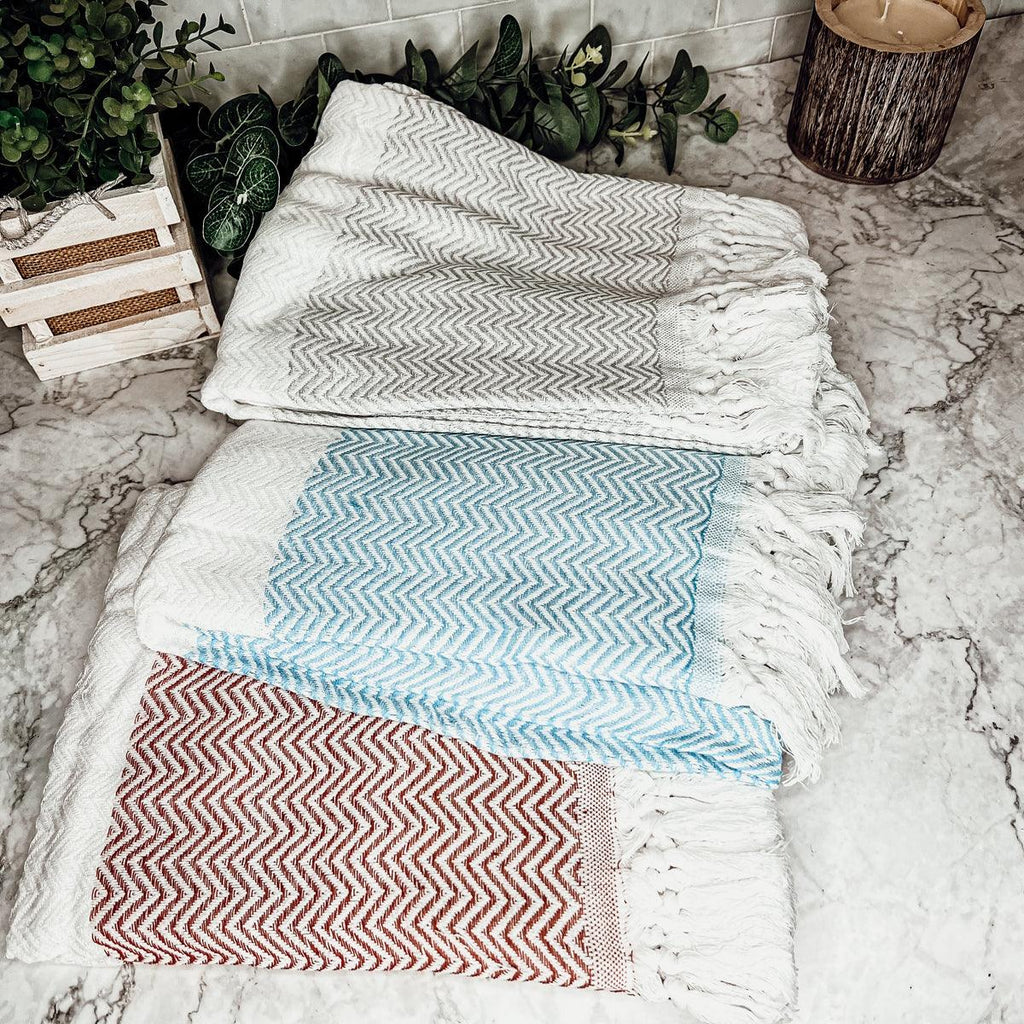 Chevron XL Turkish Cotton Towel — Select Your Color