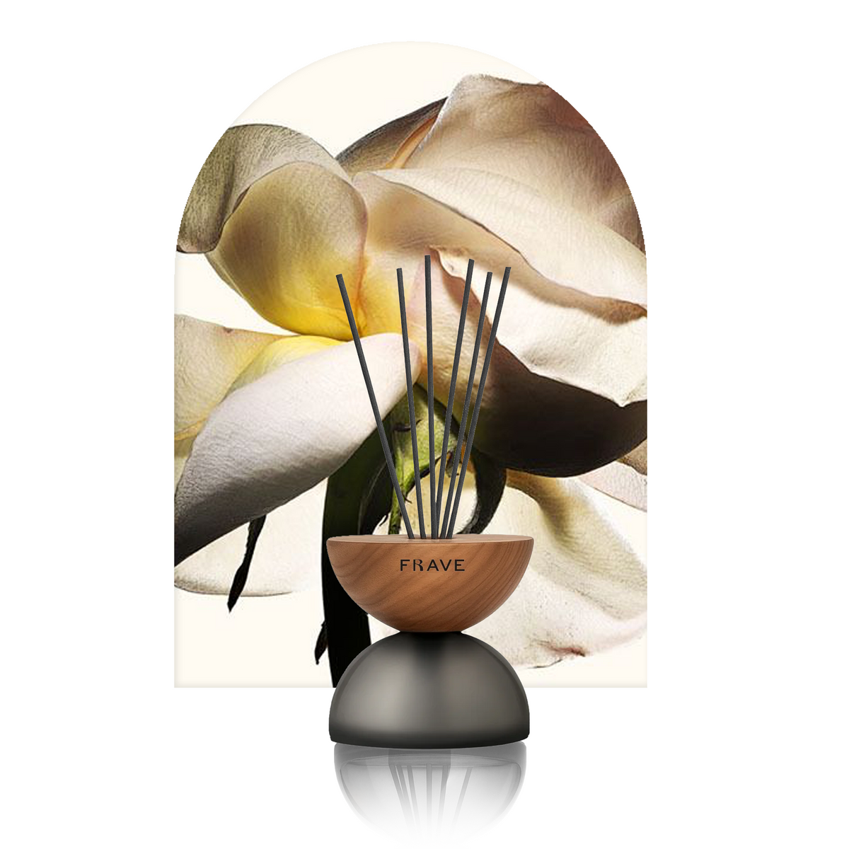Breath Wood Frosted Glass Reed Diffuser with Aroma Oil